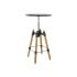 Masa laterală DKD Home Decor 8424001831456 60 x 60 x 105 cm Natural Negru Metal Lemn