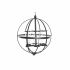 Suport de Lumânări DKD Home Decor Negru Metal Geam (60 x 60 x 73 cm)