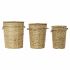 Set de Coșuri DKD Home Decor Fibră (3 pcs)