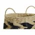 Set de Coșuri DKD Home Decor Negru Maro Deschis Fibră naturală Boho 30 x 30 x 30 cm 2 Piese (2 Unități)