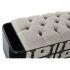 Banchetă DKD Home Decor   120 x 40 x 50 cm Negru Bej Metal Poliuretan