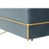 Banchetă DKD Home Decor   Spumă Albastru Auriu* Metal Poliester Кадифе Lemn MDF (80 x 80 x 42 cm)