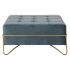 Banchetă DKD Home Decor   Spumă Albastru Auriu* Metal Poliester Кадифе Lemn MDF (80 x 80 x 42 cm)