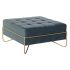 Banchetă DKD Home Decor   Spumă Albastru Auriu* Metal Poliester Кадифе Lemn MDF (80 x 80 x 42 cm)
