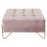 Banchetă DKD Home Decor   Spumă Roz Auriu* Metal Poliester Кадифе Lemn MDF (80 x 80 x 42 cm)