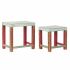 Masa laterală DKD Home Decor 8424001853243 Natural Multicolor Acrilic Lemn de mango 45 x 30 x 45 cm