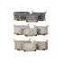 Set de Coșuri DKD Home Decor Bej Gri Maro Deschis 40 x 30 x 24 cm Poliester Lemn 3 Piese (3 Unități)