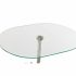 Masa laterală DKD Home Decor Transparent Aluminiu Geam Argintiu Cal (54 x 39 x 57 cm)