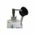 Dozator de Săpun DKD Home Decor Alb Rășină Oțel inoxidabil 12,6 x 11,4 x 18,6 cm