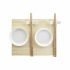 Set de Sushi DKD Home Decor Bambus Plastic Gresie Alb Natural Oriental 28,8 x 19,8 x 3 cm (7 Piese) (28,8 x 19,8 x 3 cm)
