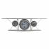 Ceas de Perete DKD Home Decor Geam Fier Avion Lemn MDF Gri închis (120 x 21 x 33.5 cm)