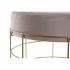 Suport pentru Picioare DKD Home Decor Auriu* Metal Poliester Roz deschis (60 x 60 x 37.5 cm)