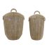 Set de Coșuri DKD Home Decor Maro Natural Iută Metal Boho 45 x 45 x 69 cm