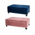 Banchetă DKD Home Decor   Roz Poliester Кадифе Bleumarin Plop (70 x 39,5 x 24,5 cm) (2 Unități)
