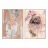 Tablou DKD Home Decor Femeie 83 x 4,5 x 123 cm Scandinav (2 Unități)