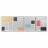 Tablou DKD Home Decor Abstract 60 x 3 x 80 cm Loft (4 Piese)