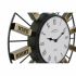Ceas de Perete DKD Home Decor 40 x 6,4 x 40 cm Geam Argintiu Auriu* Fier (2 Unități)
