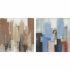 Tablou DKD Home Decor 100 x 2,4 x 100 cm Abstract Modern (2 Unități)
