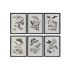 Tablou DKD Home Decor 50 x 2,5 x 65 cm Květiny Modern (6 Piese)