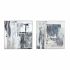 Tablou DKD Home Decor Abstract 80 x 3 x 80 cm Modern (2 Unități)