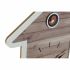 Ceas de Perete DKD Home Decor 32 x 5 x 56 cm Natural Alb Plastic Casă Lemn MDF (2 Unități)