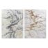 Tablou DKD Home Decor Abstract Auriu* 90 x 3 x 120 cm Modern (2 Unități)