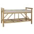 Banchetă DKD Home Decor Natural Bej Maro Bumbac Bambus (100 x 44 x 55 cm)
