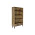Raft DKD Home Decor Negru Metal Maro închis Lemn de mango 100 x 40 x 180 cm