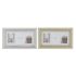 Ramă Foto DKD Home Decor Luxury Auriu* Argintiu Geam polistiren Tradiţional 46,5 x 2 x 28,5 cm (2 Unități)