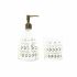 Set de Baie DKD Home Decor Auriu* Geam ABS Plastic Frunza a unei plante 9 x 9 x 18 cm