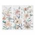 Tablou DKD Home Decor Květiny 55 x 3 x 135 cm Shabby Chic (3 Piese)