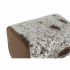 Taburet DKD Home Decor Alb Maro Negru Piele Lemn 50 x 35 x 75 cm