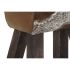Taburet DKD Home Decor Alb Maro Negru Piele Lemn 50 x 35 x 75 cm