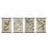 Pânză DKD Home Decor Květiny 60 x 2 x 90 cm Cottage (4 Piese)