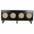 Servantă DKD Home Decor Negru Natural Ratan Lemn de mango (150 x 40 x 65 cm)