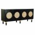 Servantă DKD Home Decor Negru Natural Ratan Lemn de mango (150 x 40 x 65 cm)