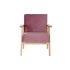 Fotoliu DKD Home Decor Roz Poliester Lemn MDF (61 x 63 x 77 cm)