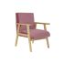 Fotoliu DKD Home Decor Roz Poliester Lemn MDF (61 x 63 x 77 cm)