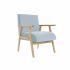 Fotoliu DKD Home Decor Poliester Albastru celest Lemn MDF (61 x 63 x 77 cm)
