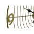 Ceas de Perete DKD Home Decor Negru Auriu* Metal 60 x 3 x 60 cm Modern (2 Unități)