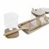 Set de 3 tuburi DKD Home Decor Multicolor Transparent Natural 150 ml 20,5 x 8 x 1,5 cm