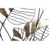 Decorațiune de Perete DKD Home Decor Negru Auriu* Frunza a unei plante 77 x 2,5 x 103 cm
