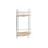 Etajeră de Colț DKD Home Decor Natural Bambus Metal crom inoxidabil 2 Rafturi 19,5 x 19,5 x 36,5 cm