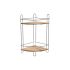 Etajeră de Colț DKD Home Decor Natural Bambus Metal crom inoxidabil 2 Rafturi 19,5 x 19,5 x 36,5 cm
