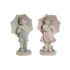 Figură Decorativă DKD Home Decor 28 x 20 x 48,5 cm Albastru Roz Copil (2 Unități)