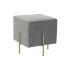 Suport pentru Picioare DKD Home Decor Scandi Gri Auriu* Metal Кадифе 42 x 42 x 45 cm