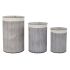 Set de Coșuri DKD Home Decor Bej Gri Bambus 38 x 38 x 60 cm (3 Piese) (2 Unități)