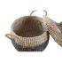 Set de Coșuri DKD Home Decor Gri Natural Bicolor Iarbă de mare Boho 41 x 41 x 33 cm (2 Unități)