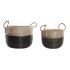 Set de Coșuri DKD Home Decor Natural Gri Iarbă de mare (41 x 25 x 42 cm) (2 Piese)
