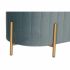 Banchetă DKD Home Decor   Albastru Auriu* Metal Poliester Кадифе (123 x 50 x 45 cm)
